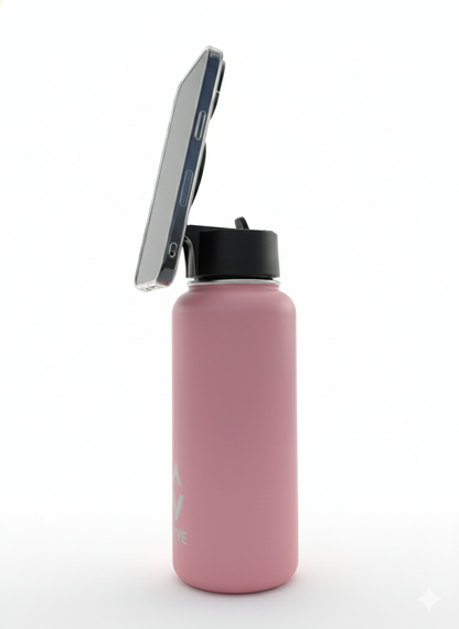 Blush Pink 32oz Bottle with Magnetic Phone Holder